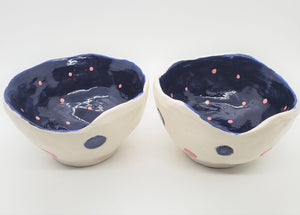 Handmade rose dots bowl