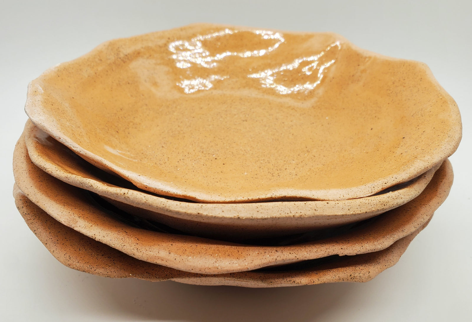 Set of 4 Handmade natural color bowls