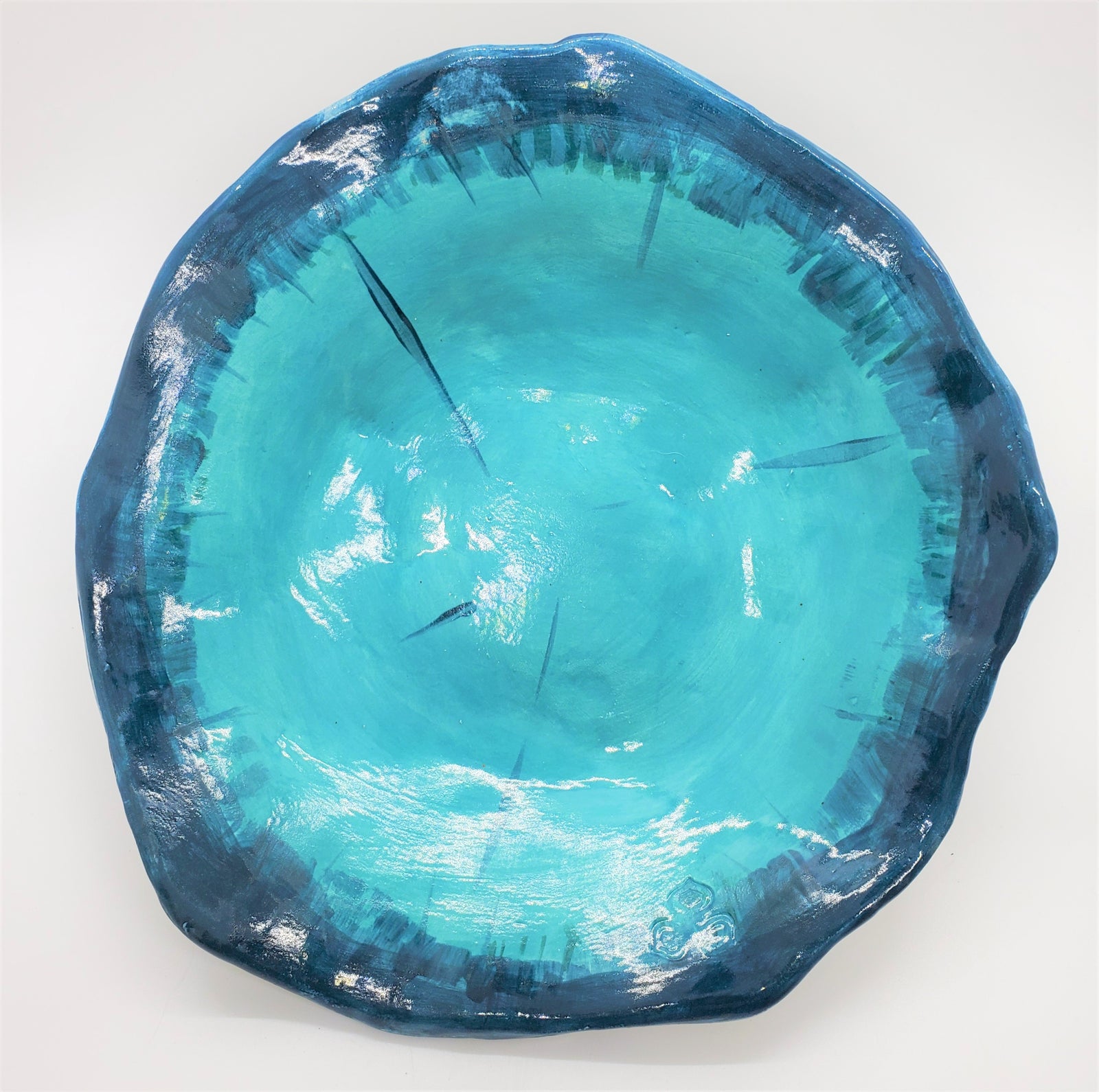 Set of 2 Handmade blue bowls